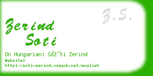 zerind soti business card